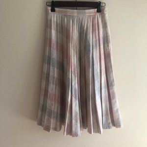 Vintage Panther Wool Blend Pleated Skirt Size 7/8